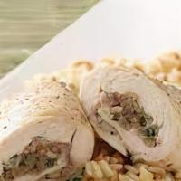 Sliced Chicken With Mushrooms · With white rice.