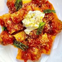 Grandma Viviani’S Meatballs And Rigatoni · Old World Beef ＆ Ricotta Cheese Meatballs, Toscana Marinara Sauce. Served with Rigatoni Past...