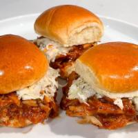 Pulled Pork Sliders (3) · Pulled pork tossed in Smokeheads Carolina BBQ Sauce, topped with our house slaw. Served on a...