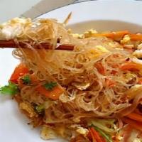 Phad Woon Sen  (Single Protein) · Bean thread noodles cooked with carrot, green onion, bell pepper, onion, and broccoli.

Chic...