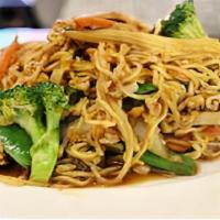 Phad Ba Me (Single Protein) · Sautéed egg noodles with broccoli, onion, carrot, green bell pepper, and baby corn.

Chicken...