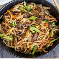 Lo Mein (Combo Protein) · Stir-fried lo mein noodles with carrot, cabbage, and broccoli.

Chicken, Beef, Pork, Tofu, S...