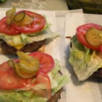 Cheeseburger & Fries  · Beef Burger Served The Way You Like Lettuce Tomato Onion Mustard Ketchup And Pickles.