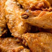 Fried Chicken Wings (8) · Lightly seasoned tender chicken wings and drums.