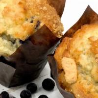 Blueberry Burst Muffin · This blueberry muffin can pretty much sum up your morning! Delicious, relaxing, and complete...