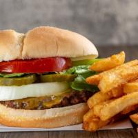 Burger Basket · Delicious burger with your choice of toppings,  served with beer battered fries.  Add cheese...