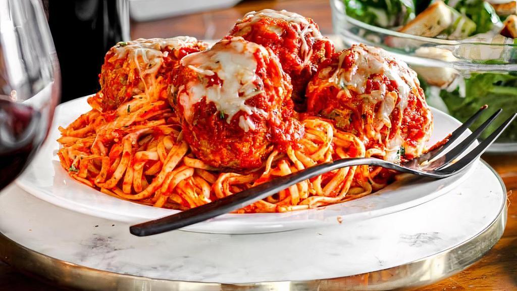 Spaghetti & Meatballs · housemade meatballs - caramelized tomato sauce - spaghetti..