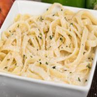 Fettuccine Alfredo · Traditional pasta with Alfredo sauce. A generous portion of pasta, prepared in the old world...