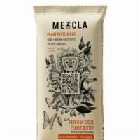 Peruvian Cocoa Peanut Butter · Mezcla-Plant Protein Bar
Vegan, Non-GMO, GLuten-Free, Soy-Free, Dairy-Free