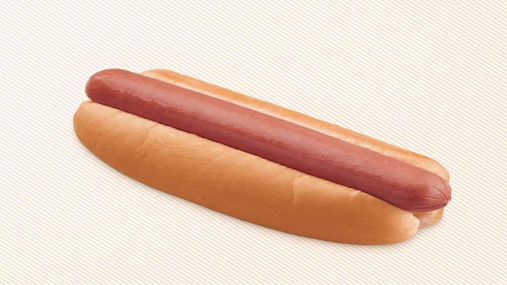 Hot Dog · Delicious Classic Hot Dog of a Blend of Beef and Pork