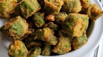 Southern Fried Okra · A hefty portion of okra, breaded and deep-fried. This 