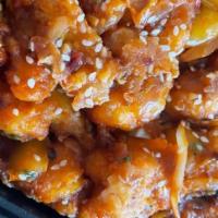Gobi Manchurian · Dairy-free and nut-free. Fried cauliflower florets tossed in a Manchurian sauce with onions ...