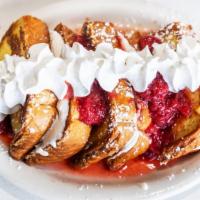 Stuffed French Toast Breakfast Favorite · Zack's French toast combined with our homemade cream cheese based filling. Topped with your ...