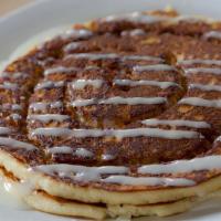 Cinnamon Roll Pancakes (2) · sugar glaze
