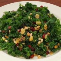 Krispy Kale And Craisin Salad (2 12219 00000 ) · Kale, Pine nuts, Craisins in an olive oil and lemon dressing. 1 pint