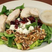 Cranberry Feta Chicken Walnut Salad (8 79147 00731 (7.99)) · All-natural chicken, crumbled feta cheese, dried cranberries, walnuts, romaine lettuce with ...