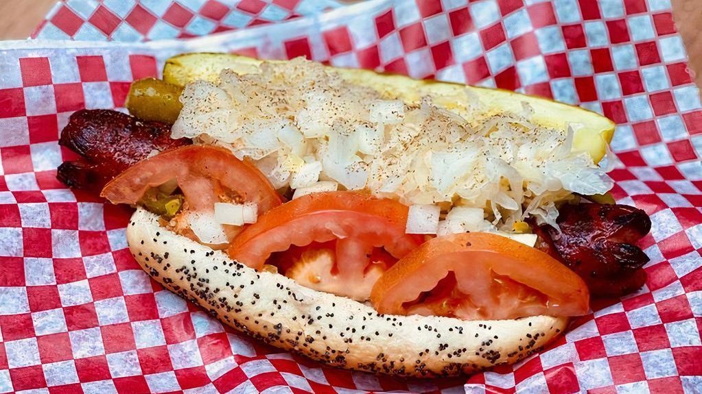 Jumbo Char Dog · It's the Jumbo Dog, scored, char-grilled and built to order.. 