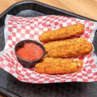 Mozzarella Sticks · 5 golden fried mozzarella sticks served with marinara dipping sauce