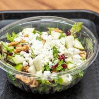 Debbie'S Favorite Salad · Field greens, walnuts, cranberries, sliced pears and crumbled goat cheese served with balsam...