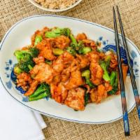 Chicken With Broccoli · Steamed entree with brown rice.