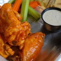 Garlic Parm Wings (No Spice) · Jumbo wings tossed in our Garlic Parm sauce.