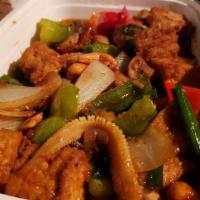 Pad Med Mamuang Himmapan / Cashew Nut · Recommended. Cashew nut baby corn mushroom bell peppers green onion and dried chiles