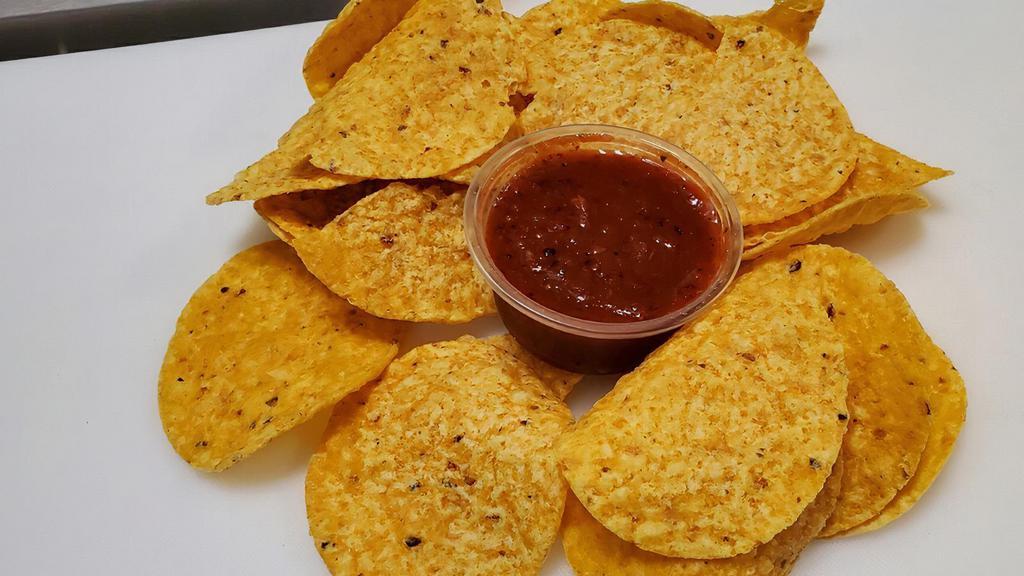 Chips And Salsa · Corn tortilla chips with a side of house made salsa