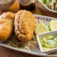 Ap1 Chicken Curry Puffs · Two handmade puff pastries with chicken, potato, carrot & curry