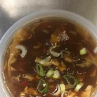Hot And Sour Soup · Spicy. Served with noodles. Hot and spicy.