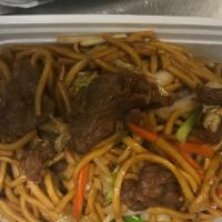 Beef Lo Mein · Soft noodles. No rice.