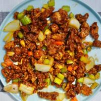 Kung Po Chicken · Served with white rice. Hot and spicy.