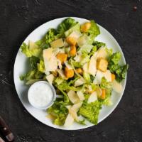 The Rise Of The Caesar Salad · (Vegetarian) Romaine lettuce, house croutons, and parmesan cheese tossed with Caesar dressing.