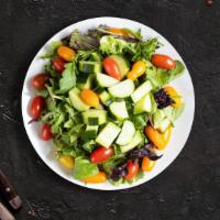 The Last House Salad · (Vegetarian) Romaine lettuce, cherry tomatoes, carrots, and onions dressed tossed with lemon...