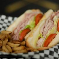 Yammie’S Hammie · black forest ham, provolone, american or swiss cheese, shredded lettuce, tomatoes, oregano, ...