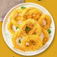 Crunchy Rings · Onions dipped in a light batter and fried to perfection.