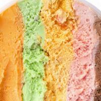 Rainbow Quart · Quart of the Rainbow Cone flavors Chocolate / Strawberry / Palmer House / Pistachio / Orange...