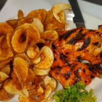Chicken Breast Dinner · Boneless char-broiled chicken breast served plain, Cajun or barbecued.