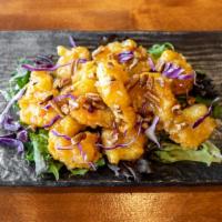 Rock Shrimp · Tiger shrimp tempura with sweet honey glaze & spicy sauce