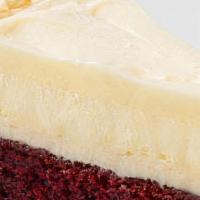 Red Velvet Cheesecake · The Cheesecake Factory Bakery red velvet cake and original cheesecake covered with cream che...