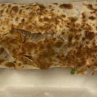 Monster Burrito · Your choice of meat, lettuce, pico de gallo, sour cream, guacamole, rice, refried beans, bla...