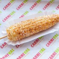 Original Mexican Street Corn · Corn on the cob, with mayo, cotija cheese and your choice of seasoning.