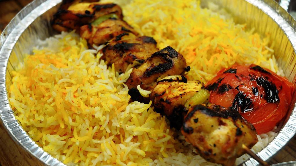 Chicken Shish Kabob And Rice · 