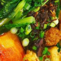 Canh Bun · Popular. Vietnamese tomato base soup, thick vermicelli, crab patty, pork roll, tofu, congeal...