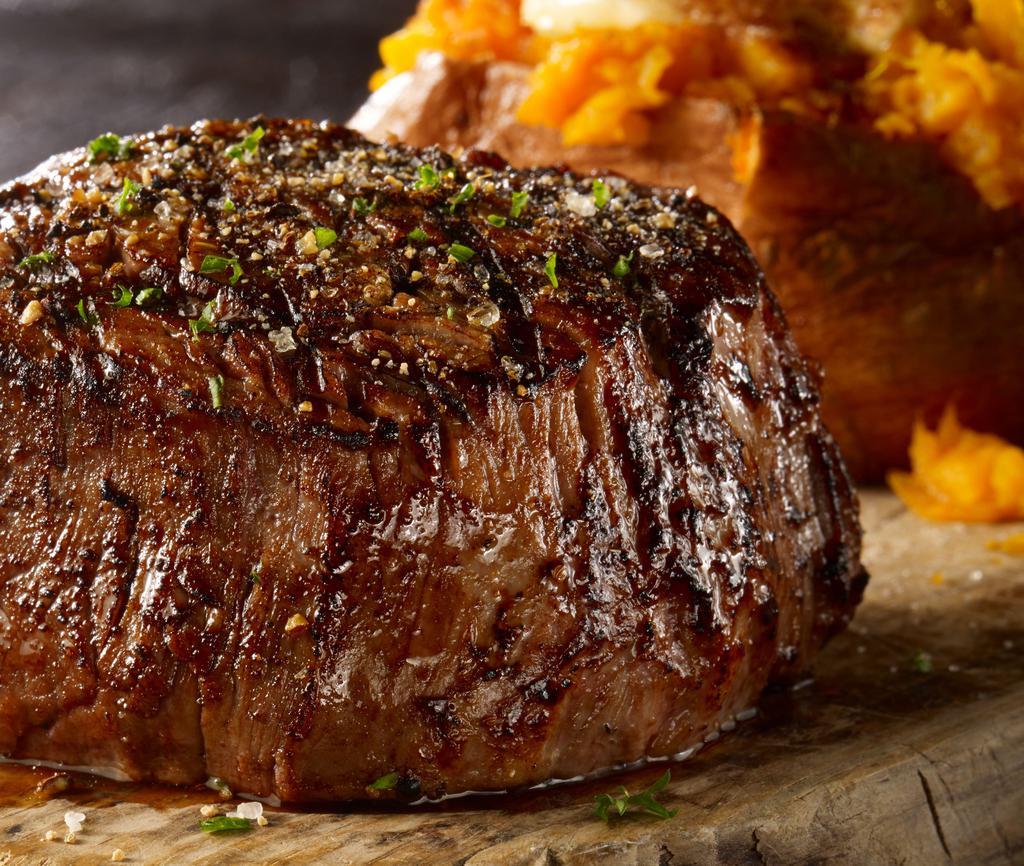 Filet Mignon · All steaks include our Garden or Caesar Salad, one Mike’s Side and a freshly-baked roll.