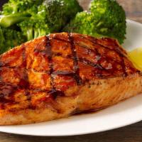 Glazed Salmon · Lightly glazed with  Mike’s soy and ginger sauce.