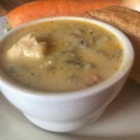 Chicken Wild Rice Soup - Cup · chicken | Minnesota wild rice | carrots | onion | cream | scallions (gluten-free)