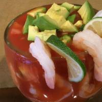 Coctel De Camaron · Shrimp cocktail.

(no rice no beans )