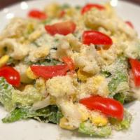 Marinated Cauliflower Salad · lupini beans + pecorino romano + marinated cauliflower + cherry tomatoes + Romaine lettuce +...