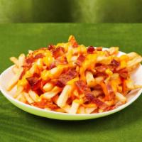 Bacon Cheese Fries · Crispy fries with bacon bits and your choice of cheese.