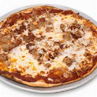 Four Meat Pizza · Canadian bacon, sausage, pepperoni,. smokehouse bacon.